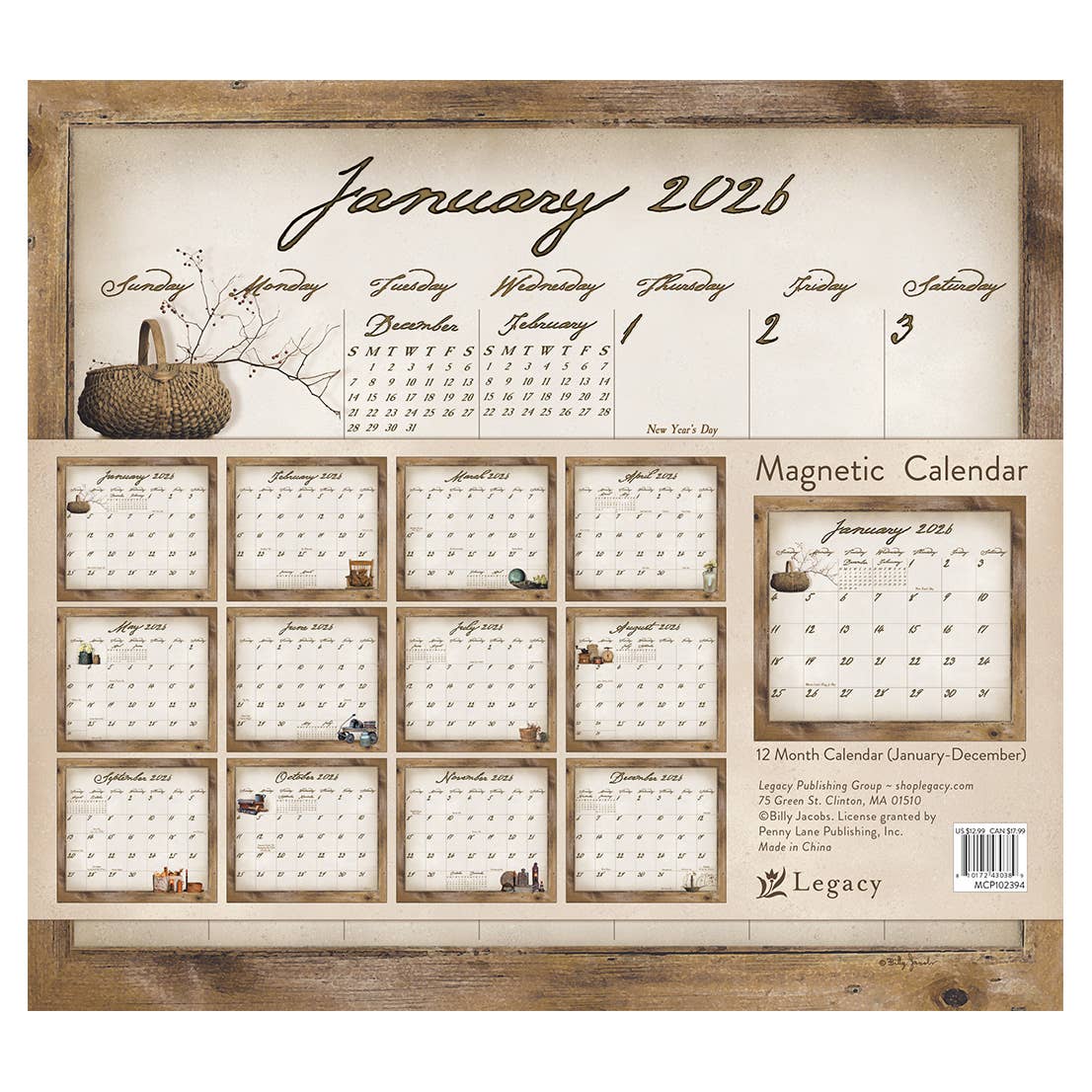 Simple Treasures 2026 Magnetic Calendar Pad