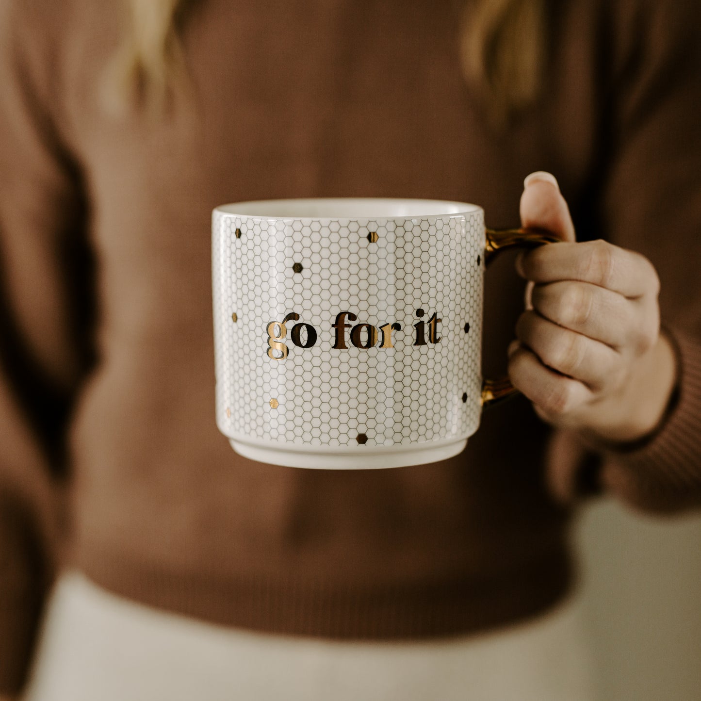 Go For It Gold Tile Coffee Mug