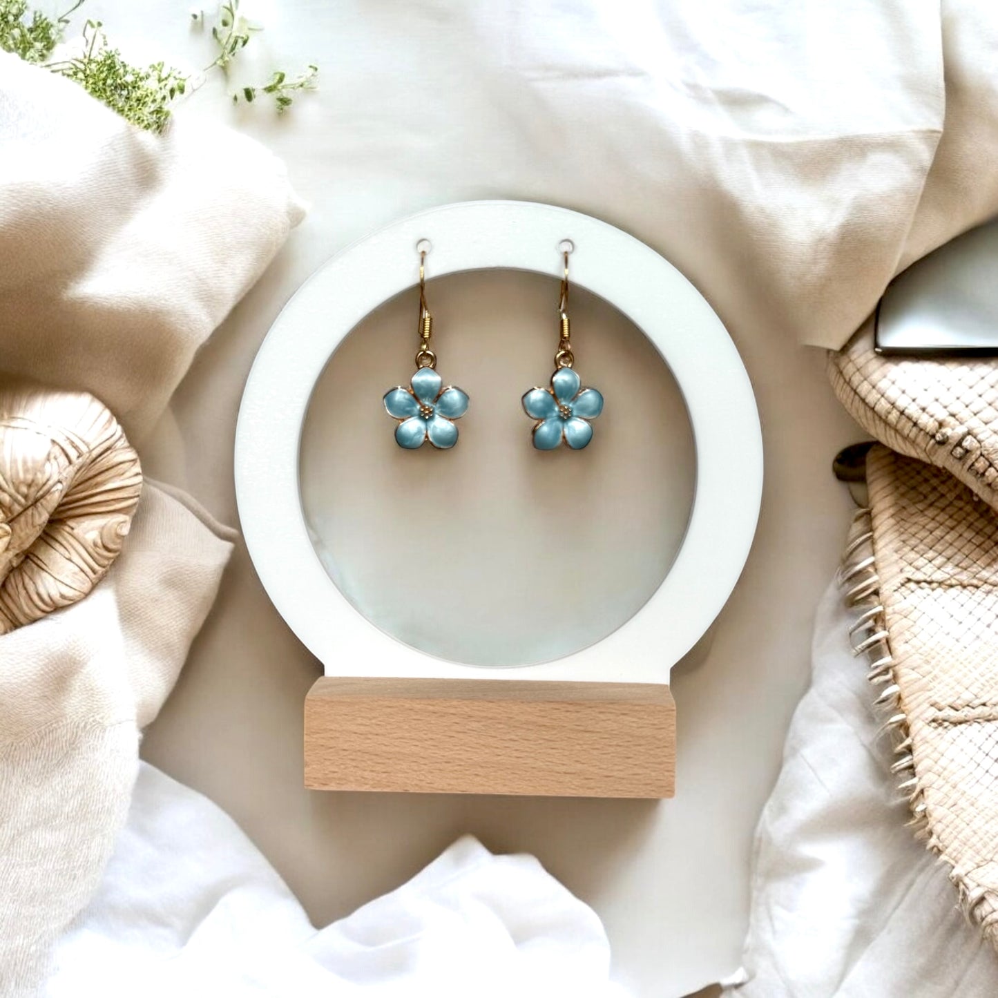Cherry Blossom Dangle Earrings (5 Colors Available)