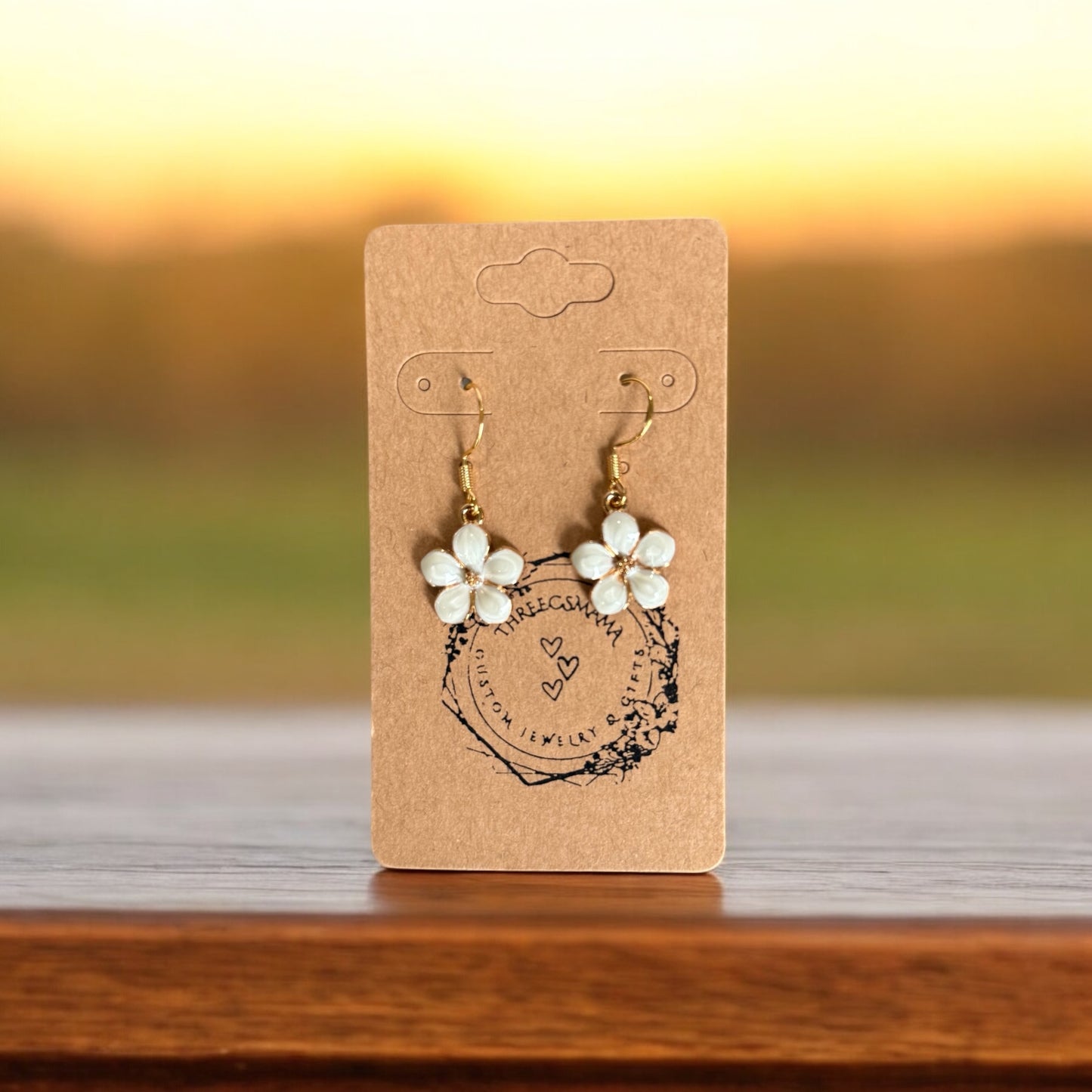 Cherry Blossom Dangle Earrings (5 Colors Available)