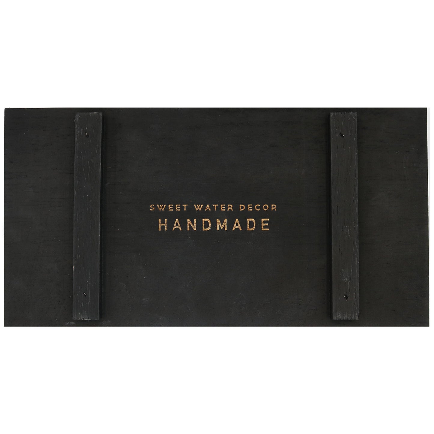 Handmade Black Wood Rectangular Tray