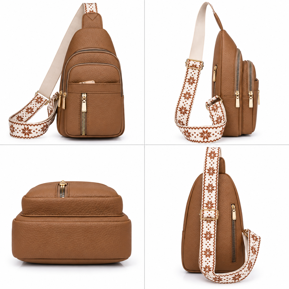 Vegan-Friendly Faux Leather Crossbody | Sling Bag