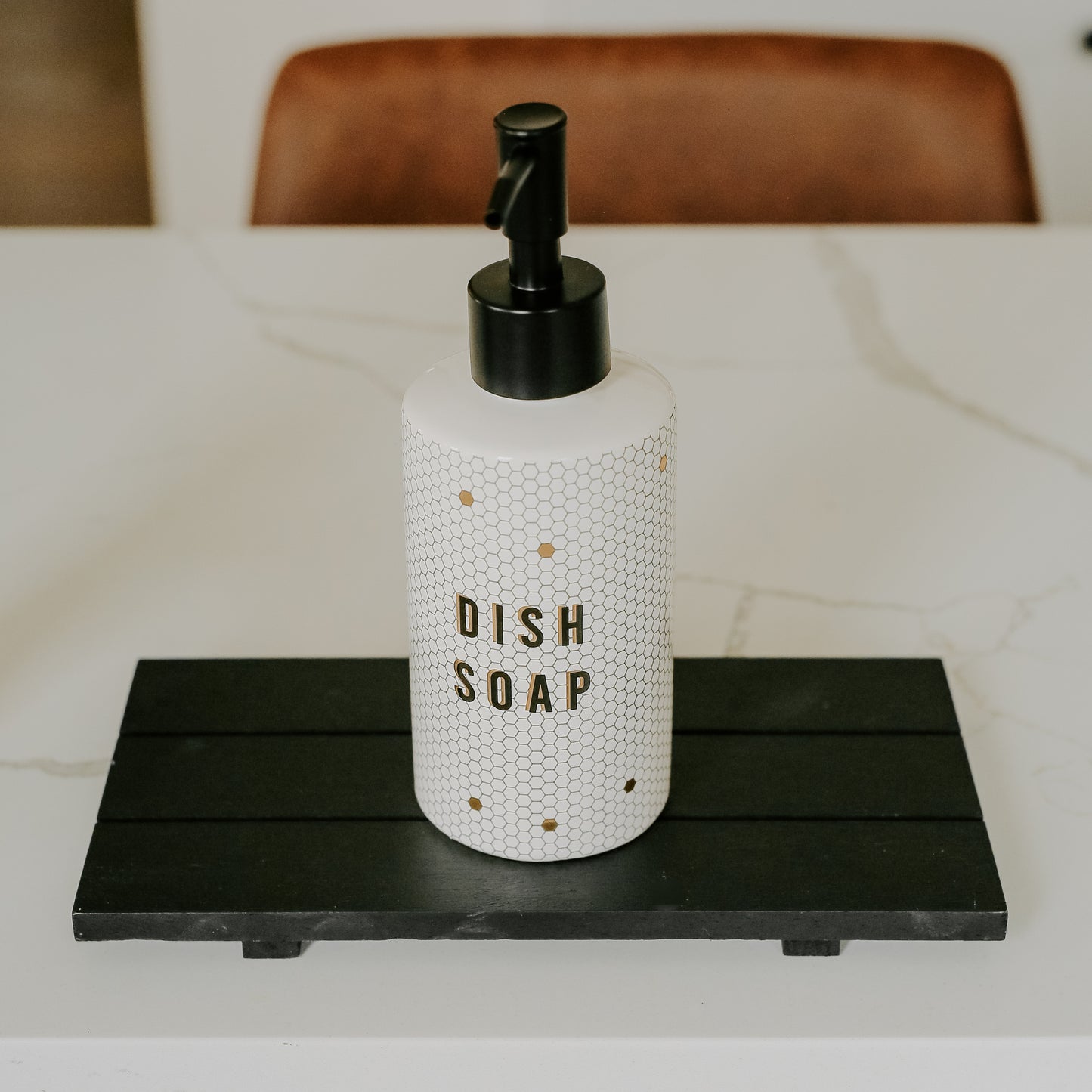 8.5oz Honeycomb Tile Dish Soap Dispenser