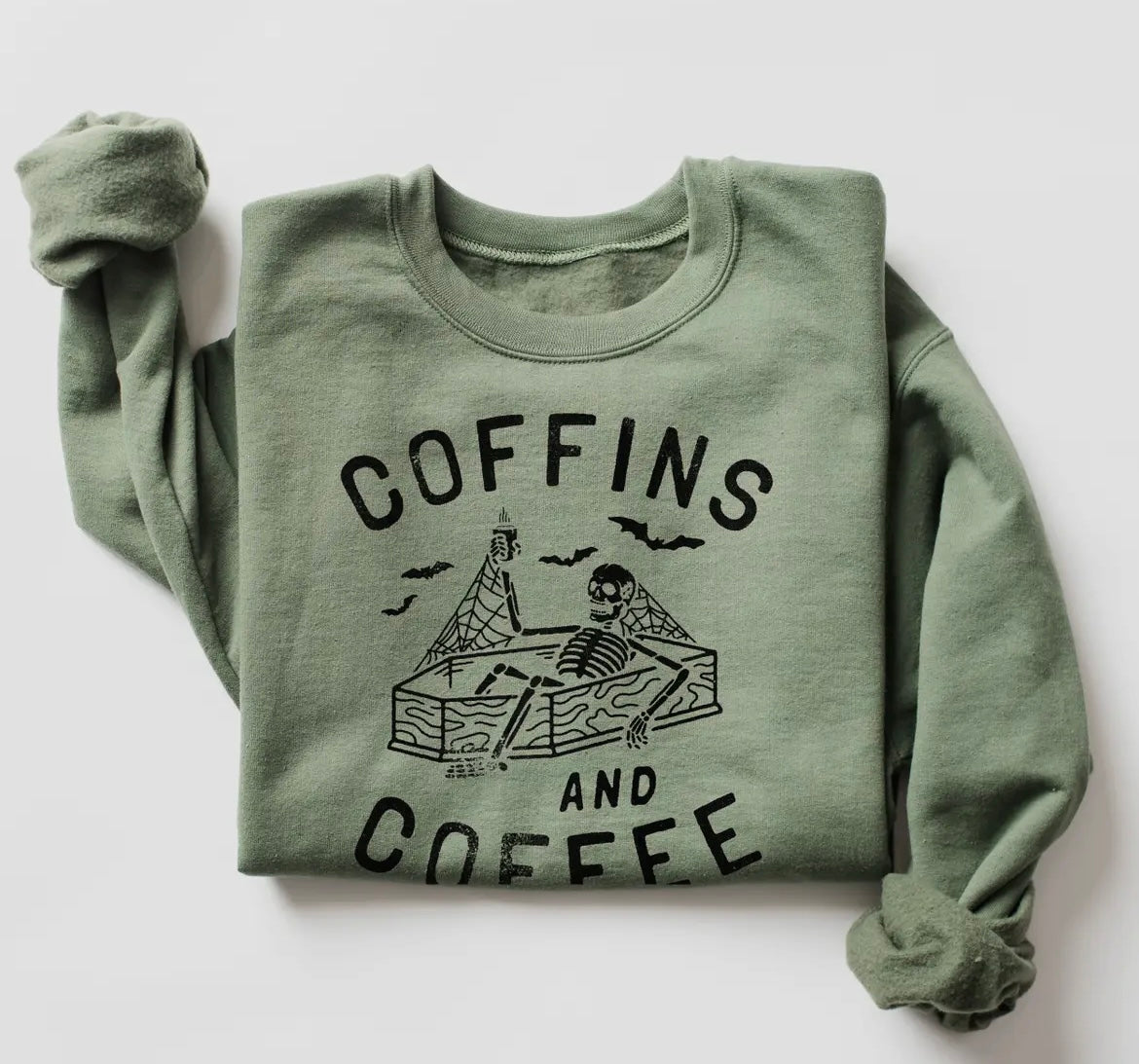 Coffins and Coffee Crewneck Sweatshirt