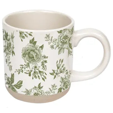 Stoneware Coffee Mug (Green Delft)