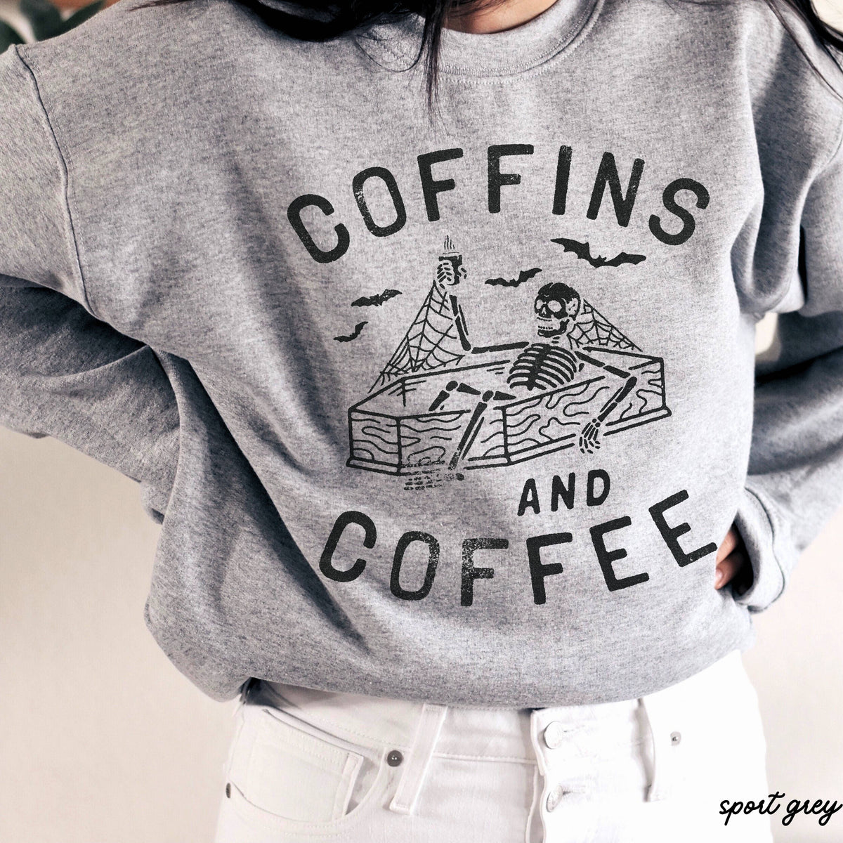 Coffins and Coffee Sweatshirt *5 Colors (S-3X)