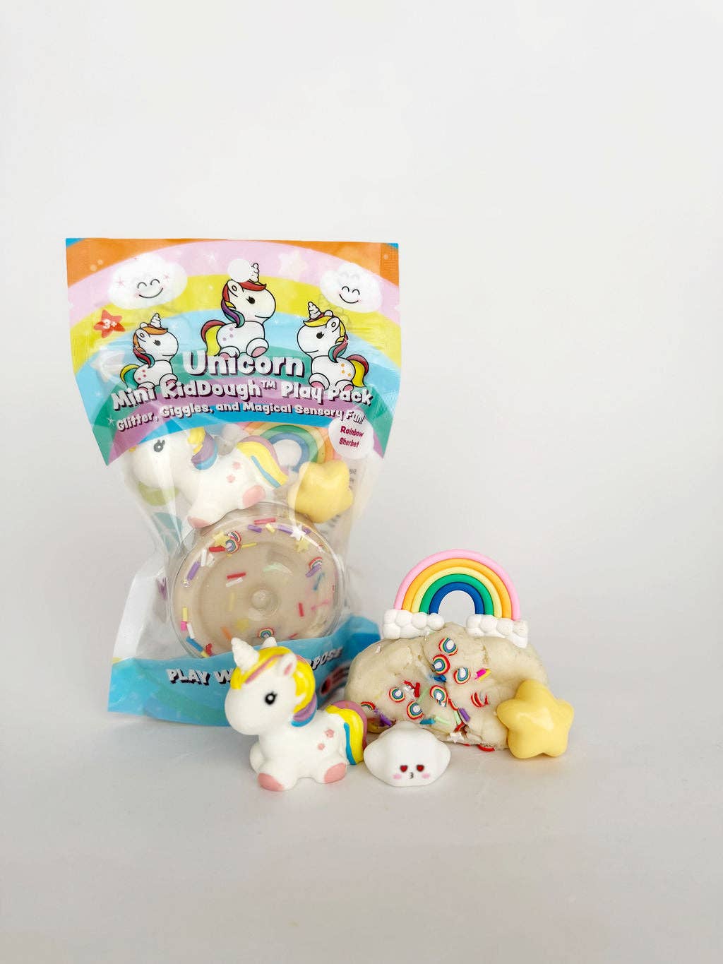 Unicorn Mini Play Pack – Rainbow Sherbet Scented Play Dough Kit for Kids 3+