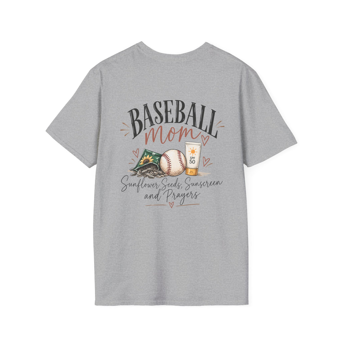 Baseball Mom Shirt- Sunflower Seeds, Sunscreen & Prayers