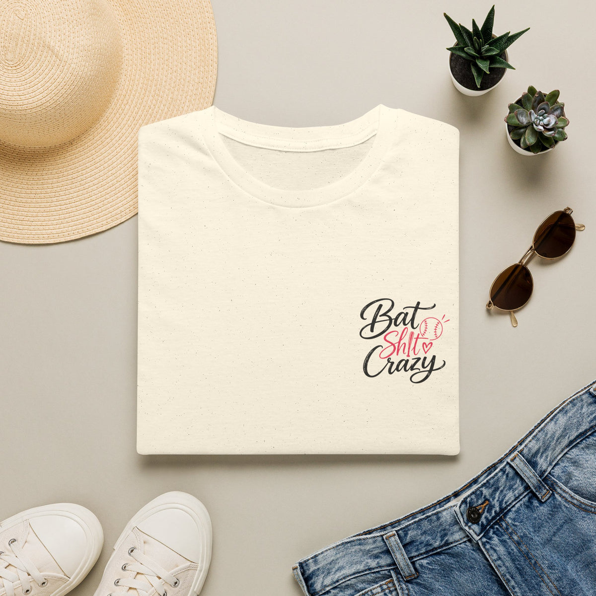 Bat Sh*t Crazy Baseball Mom Shirt – Funny Game Day Tee for Baseball & Softball Moms