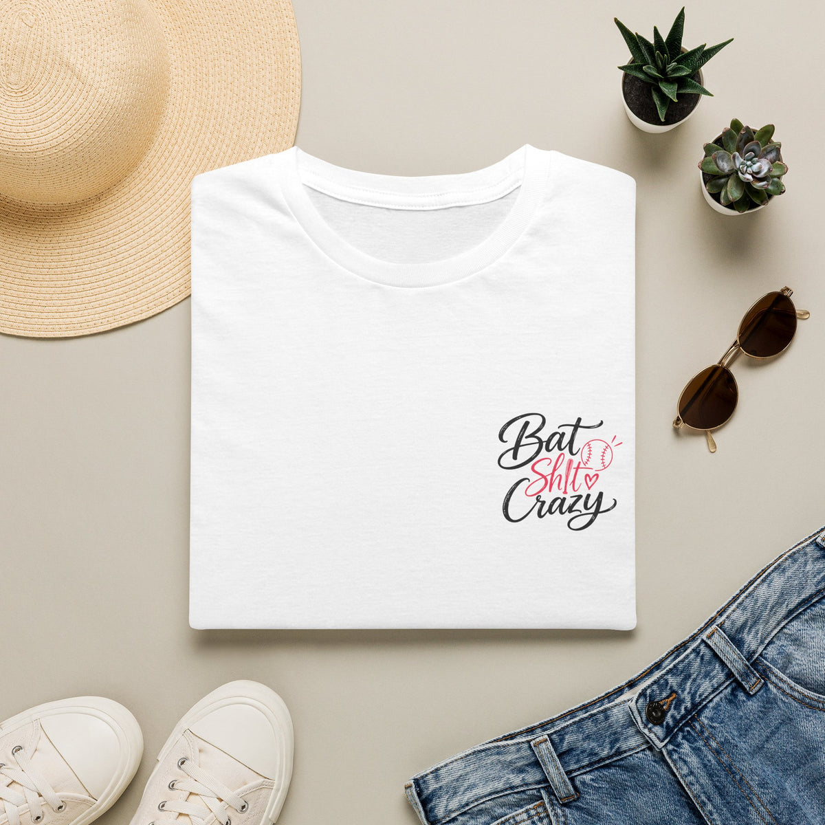 Bat Sh*t Crazy Baseball Mom Shirt – Funny Game Day Tee for Baseball & Softball Moms