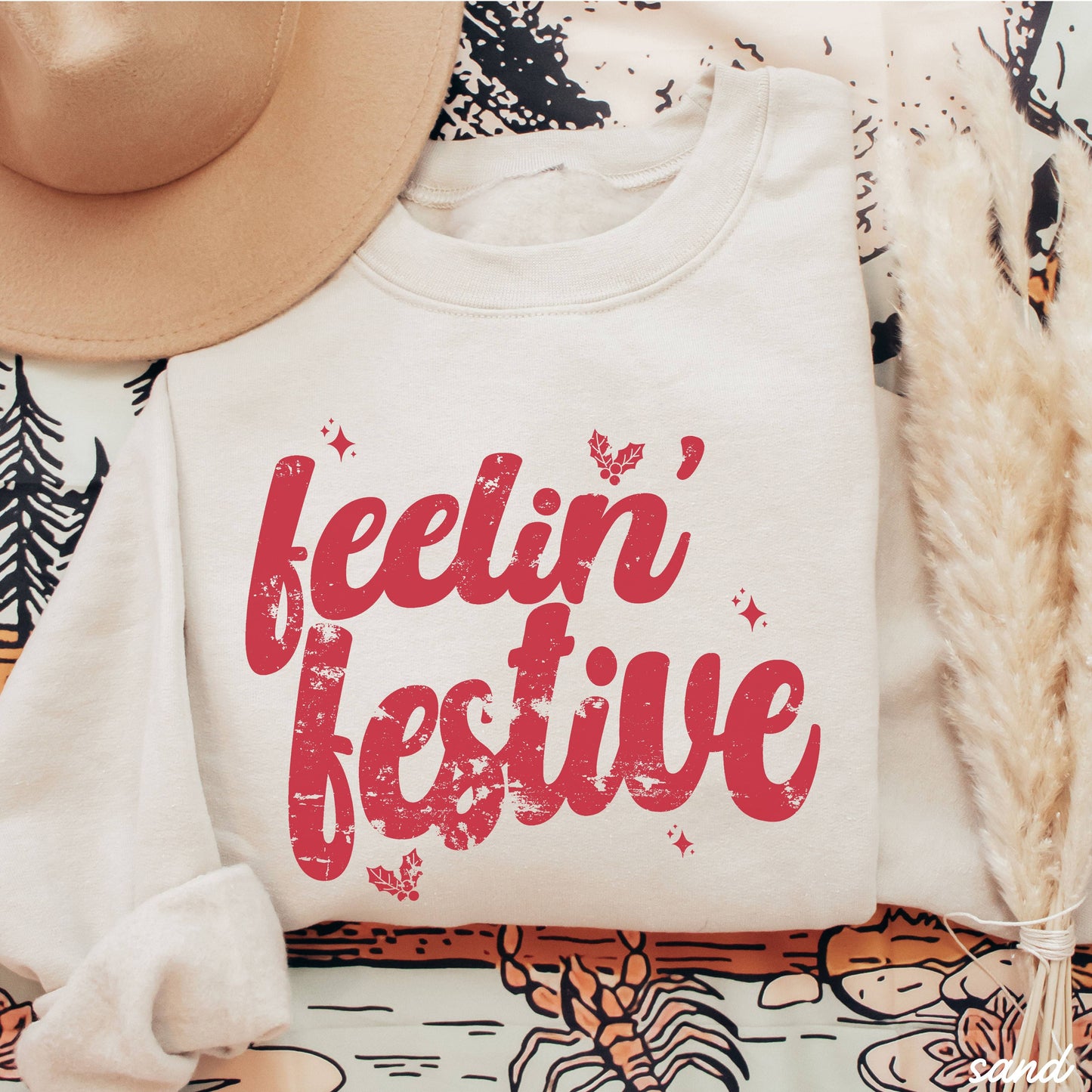 Feelin' Festive Sweatshirt *6 Colors (S-3X)