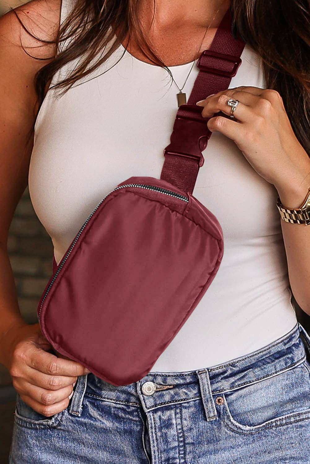 Waterproof Zipped Crossbody Chest Bag