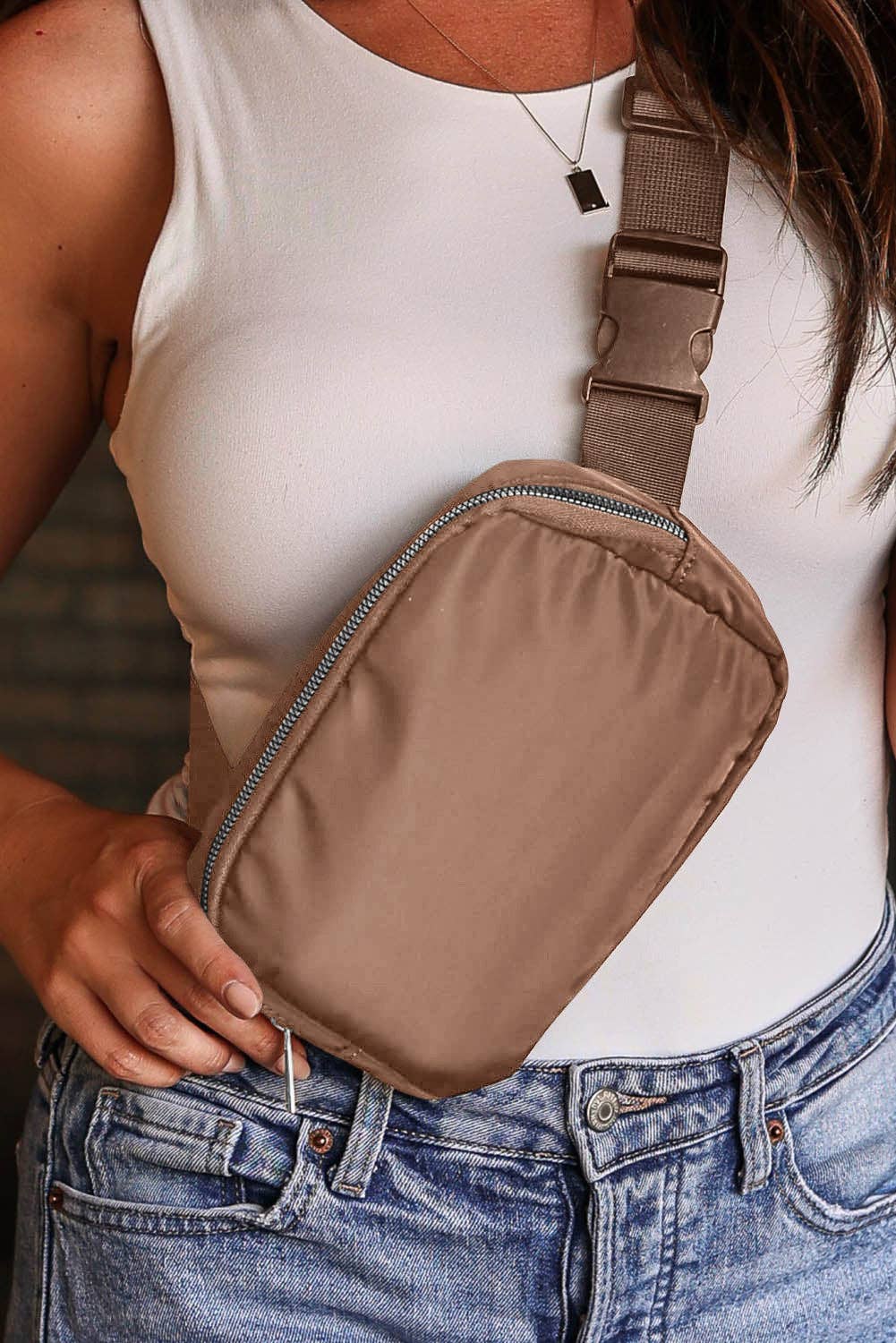 Waterproof Zipped Crossbody Chest Bag