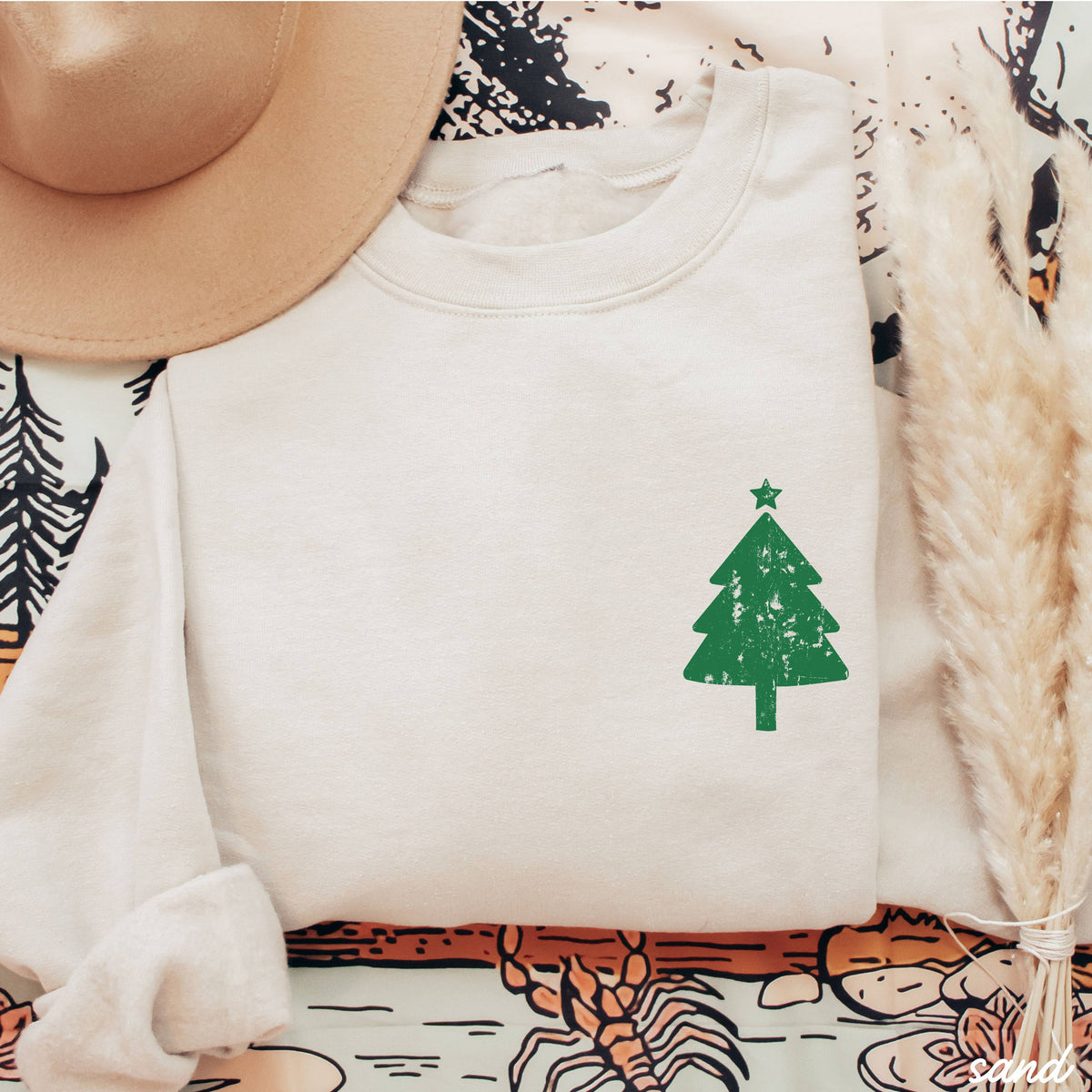 Xmas Tree Pocket Sweatshirt *6 Colors (S-3X)