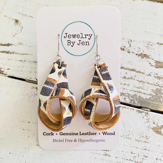 Knot Earrings: Football