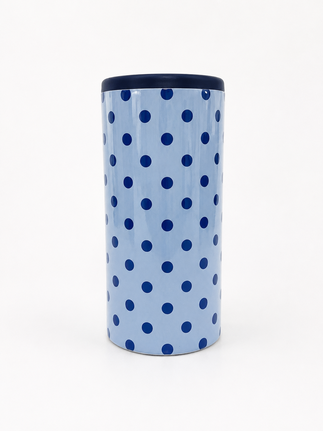 Hard Cooling Can in Blue Polka Dot