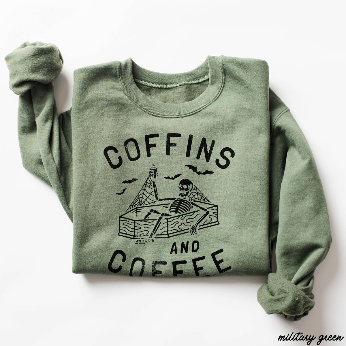 Coffins and Coffee Sweatshirt *5 Colors (S-3X)