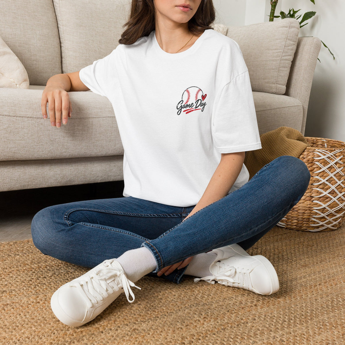 Keeping My Crazy in the Outfield Shirt – Brunette Baseball Mom Tee