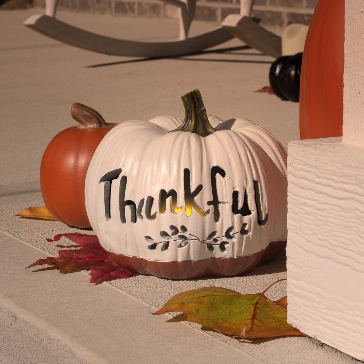 THANKFUL RESIN LED THANKFUL PUMPKIN