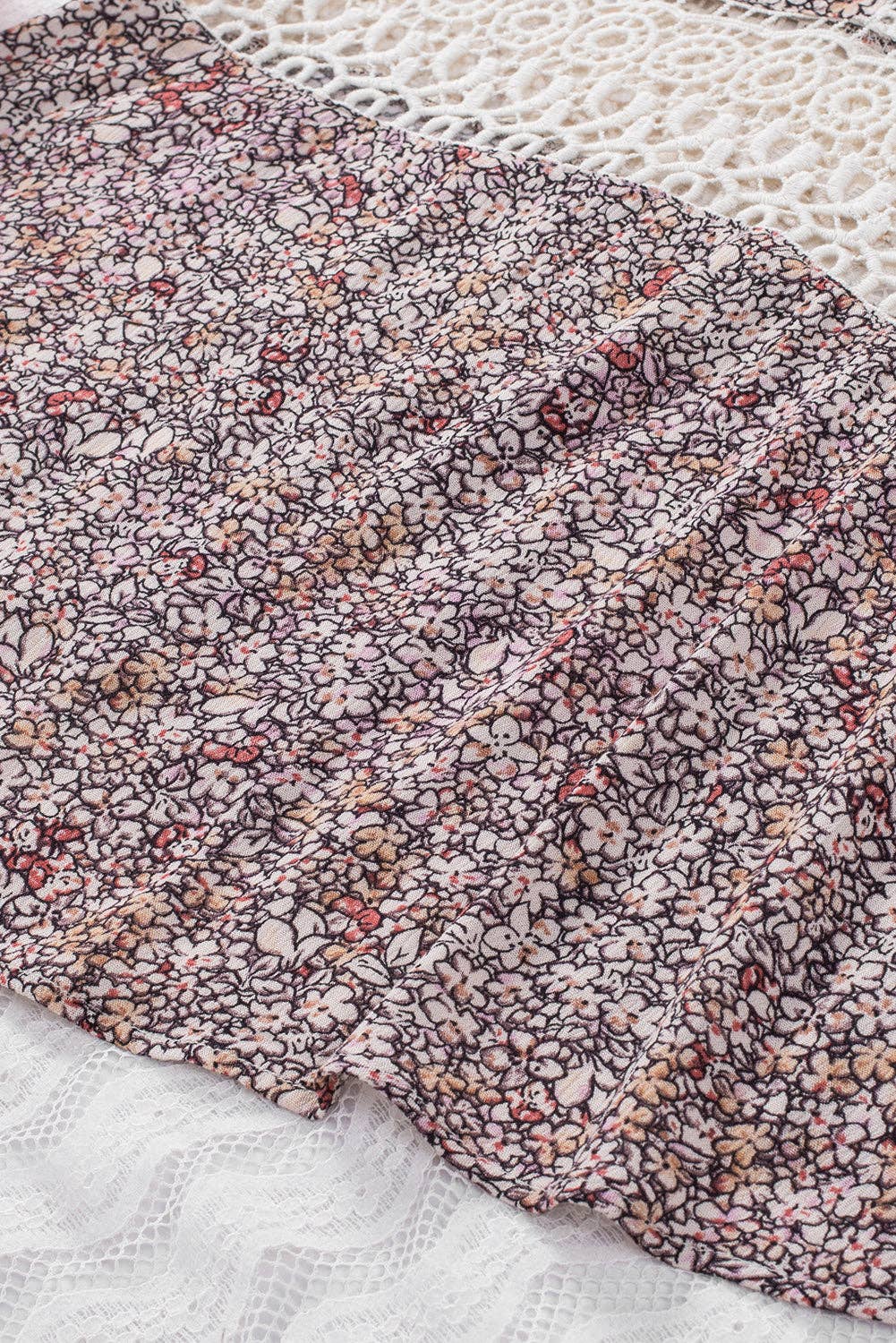 PRETTY BASH Floral Lace Spaghetti Strap Tank Top