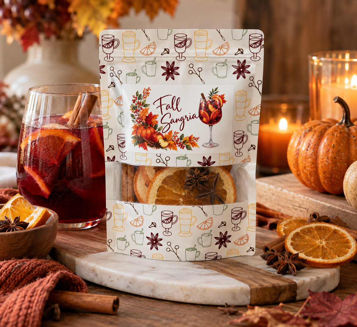 Fall Sangria Mix – Apple Cider & Spiced White Wine Cocktail