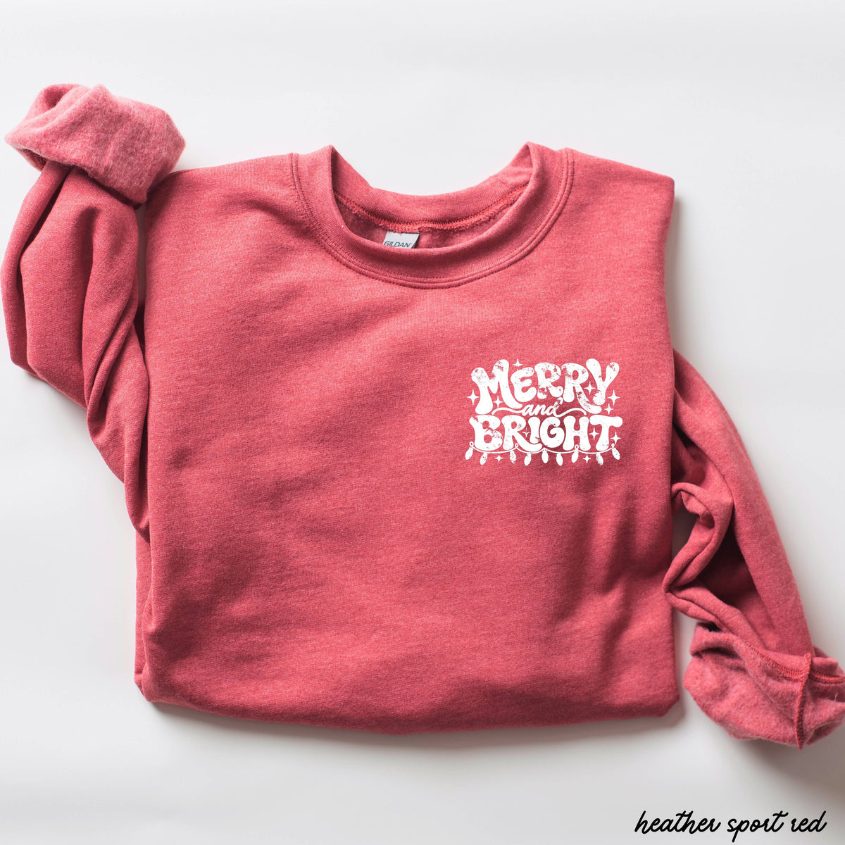 Pocket Merry & Bright Christmas Sweatshirt *8 Colors (S-3X)