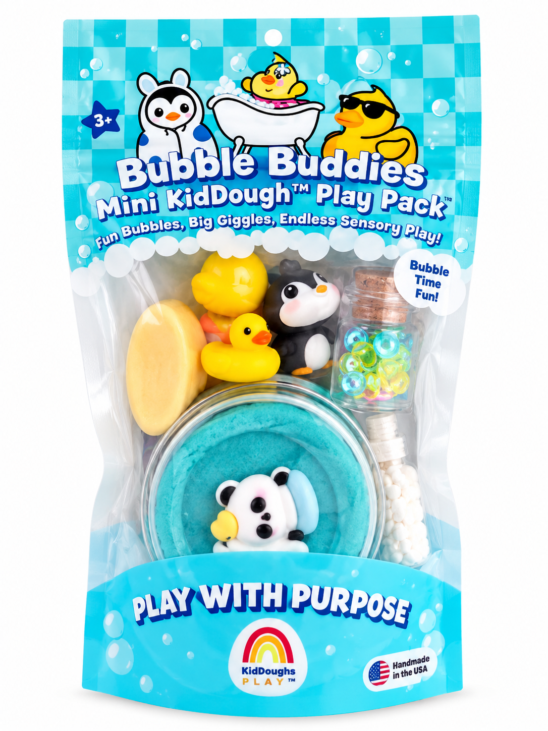 Bubble Buddies Mini Play Pack – Bubble Gum Scented Play Dough Kit for Kids 3+