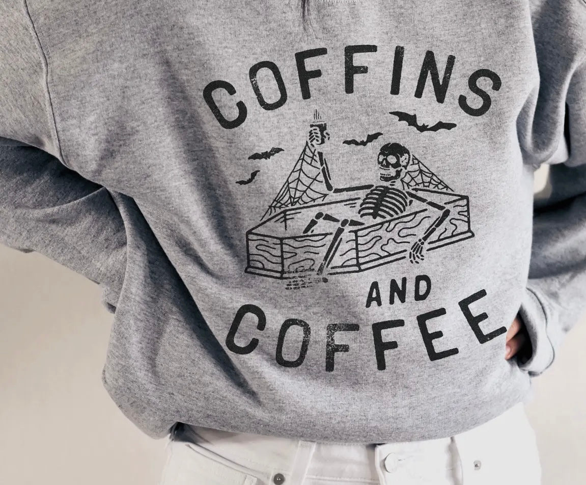 Coffins and Coffee Crewneck Sweatshirt