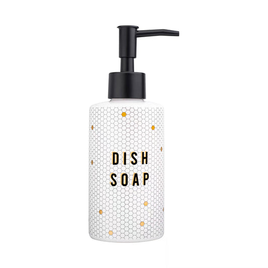 8.5oz Honeycomb Tile Dish Soap Dispenser