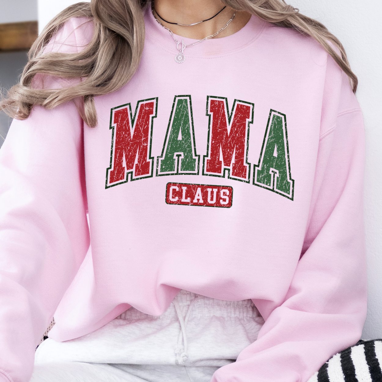 Mama Claus women's Christmas sweatshirt, Holiday crewneck
