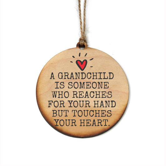 Handmade Wooden Grandchild Christmas Ornament
