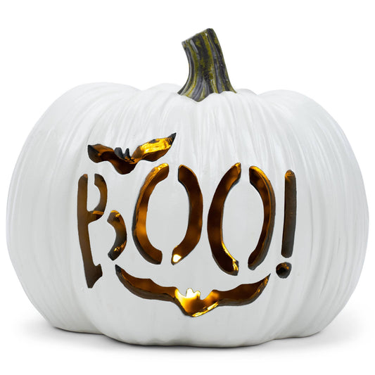 BOO-RESIN LED BOO! PUMPKIN
