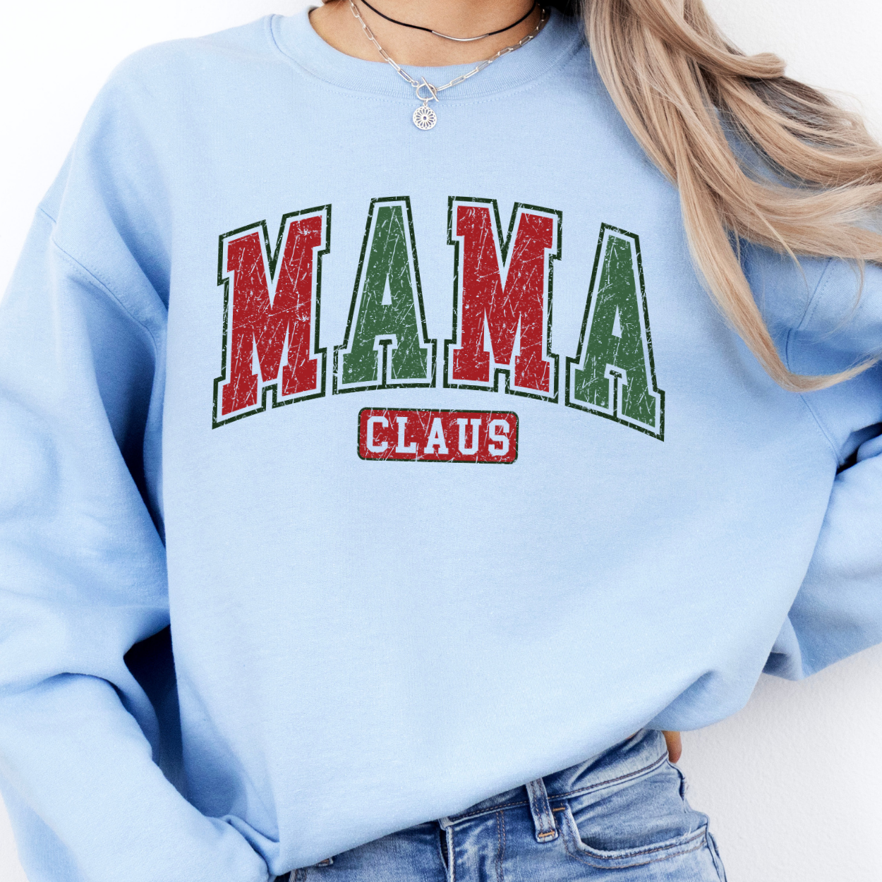 Mama Claus women's Christmas sweatshirt, Holiday crewneck
