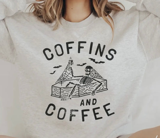 Coffins and Coffee Crewneck Sweatshirt