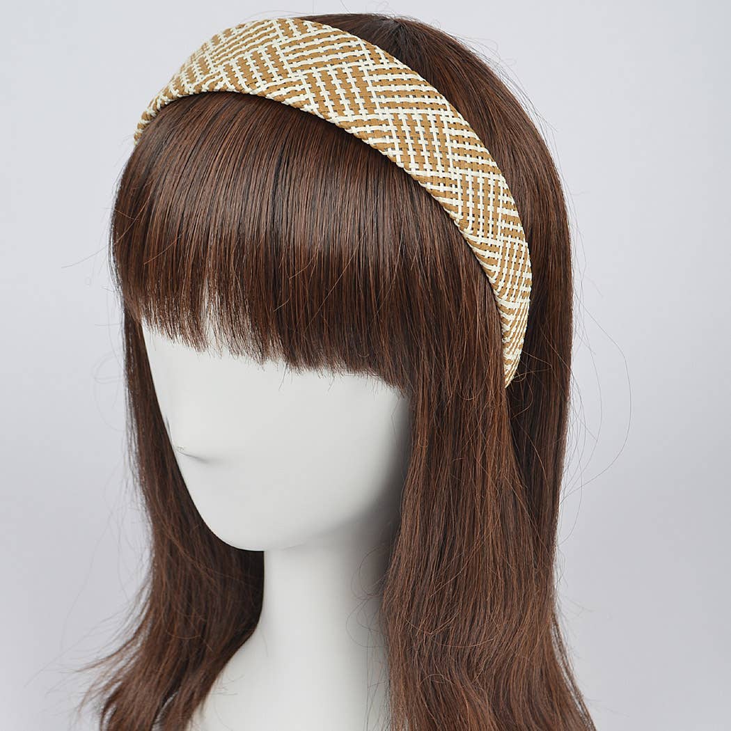 Faux Straw Head Band