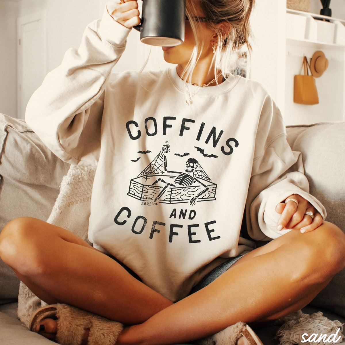 Coffins and Coffee Sweatshirt *5 Colors (S-3X)
