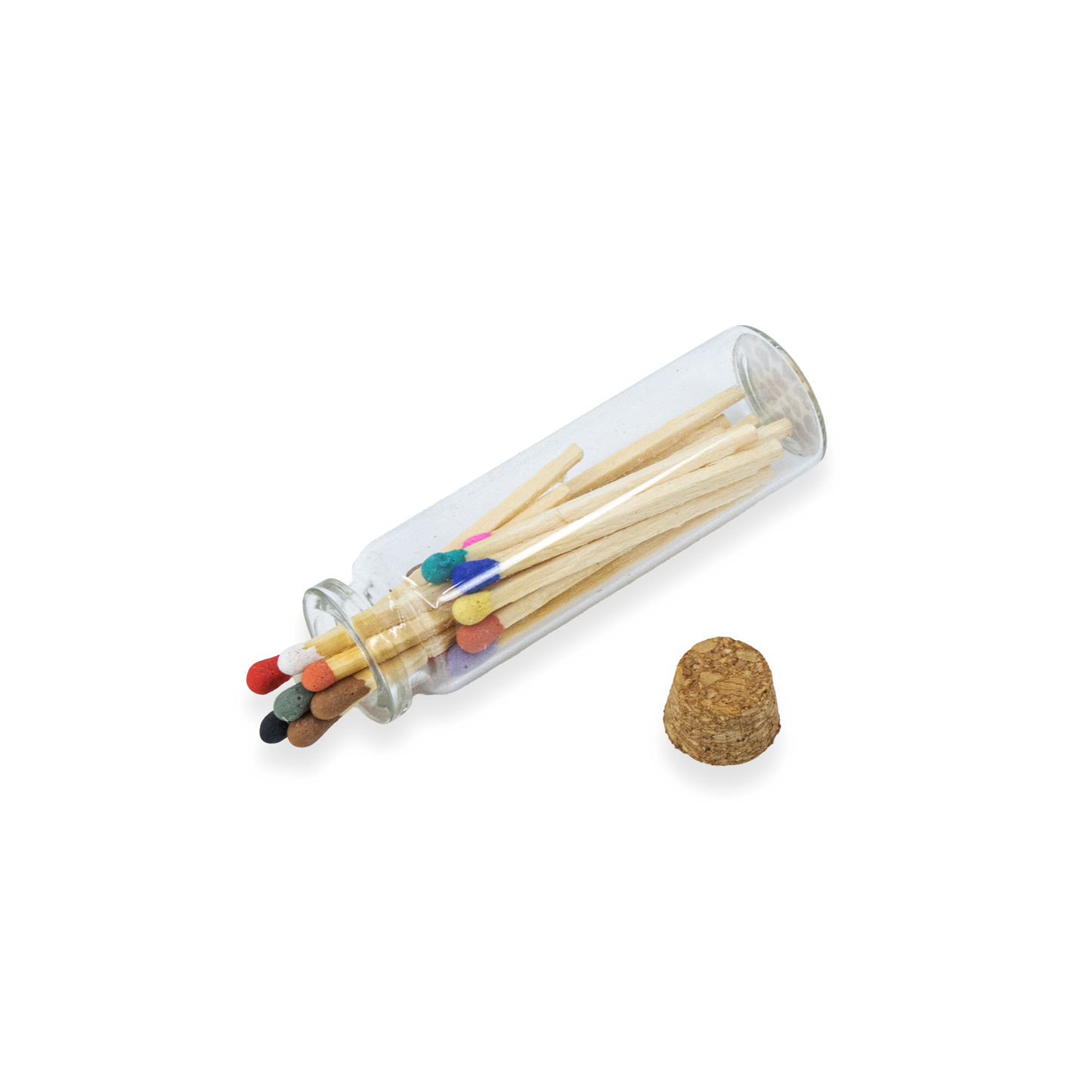 Small Match Bottles - Safety Matches in Jars - Rainbow