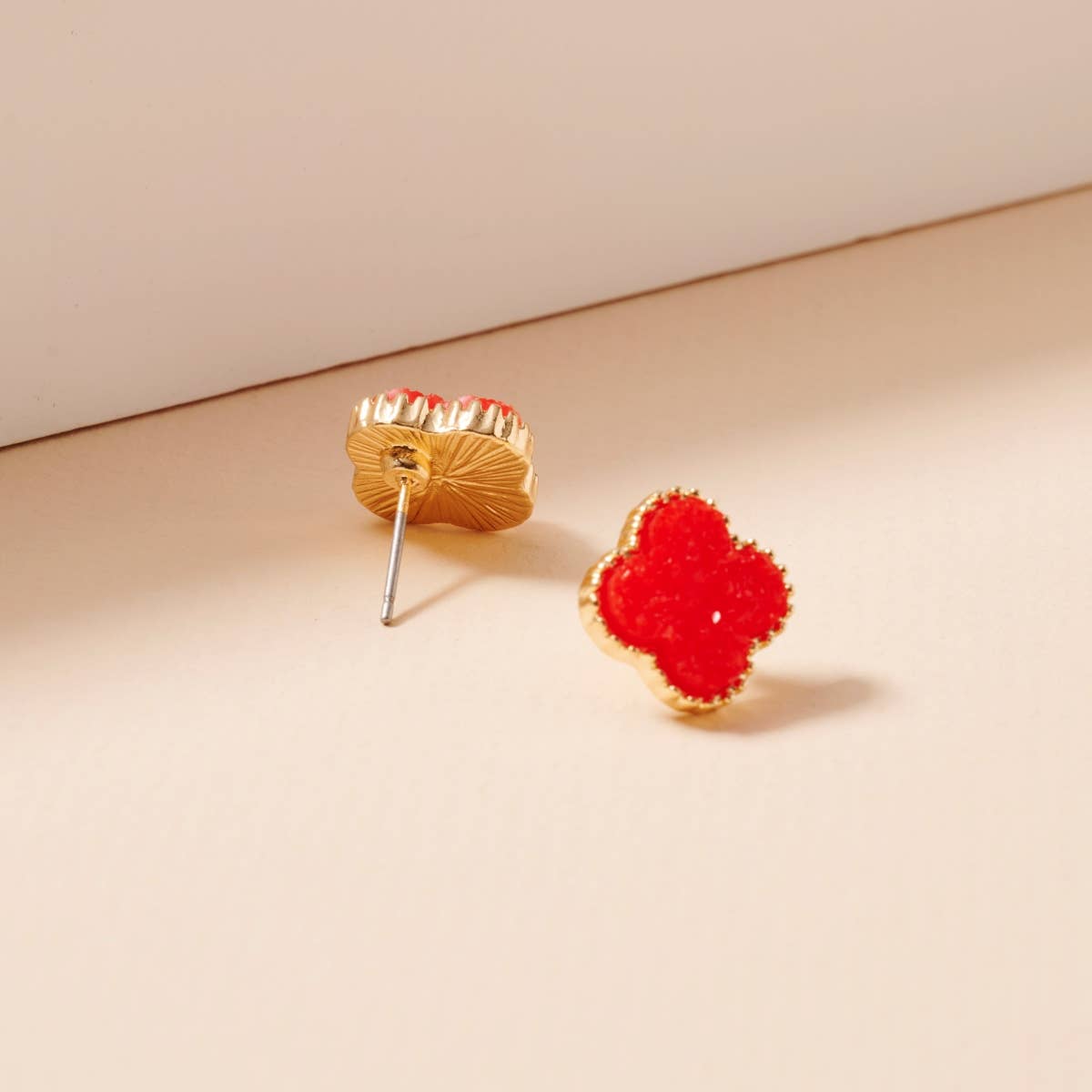 Mini Druzy Flower Stud Earrings