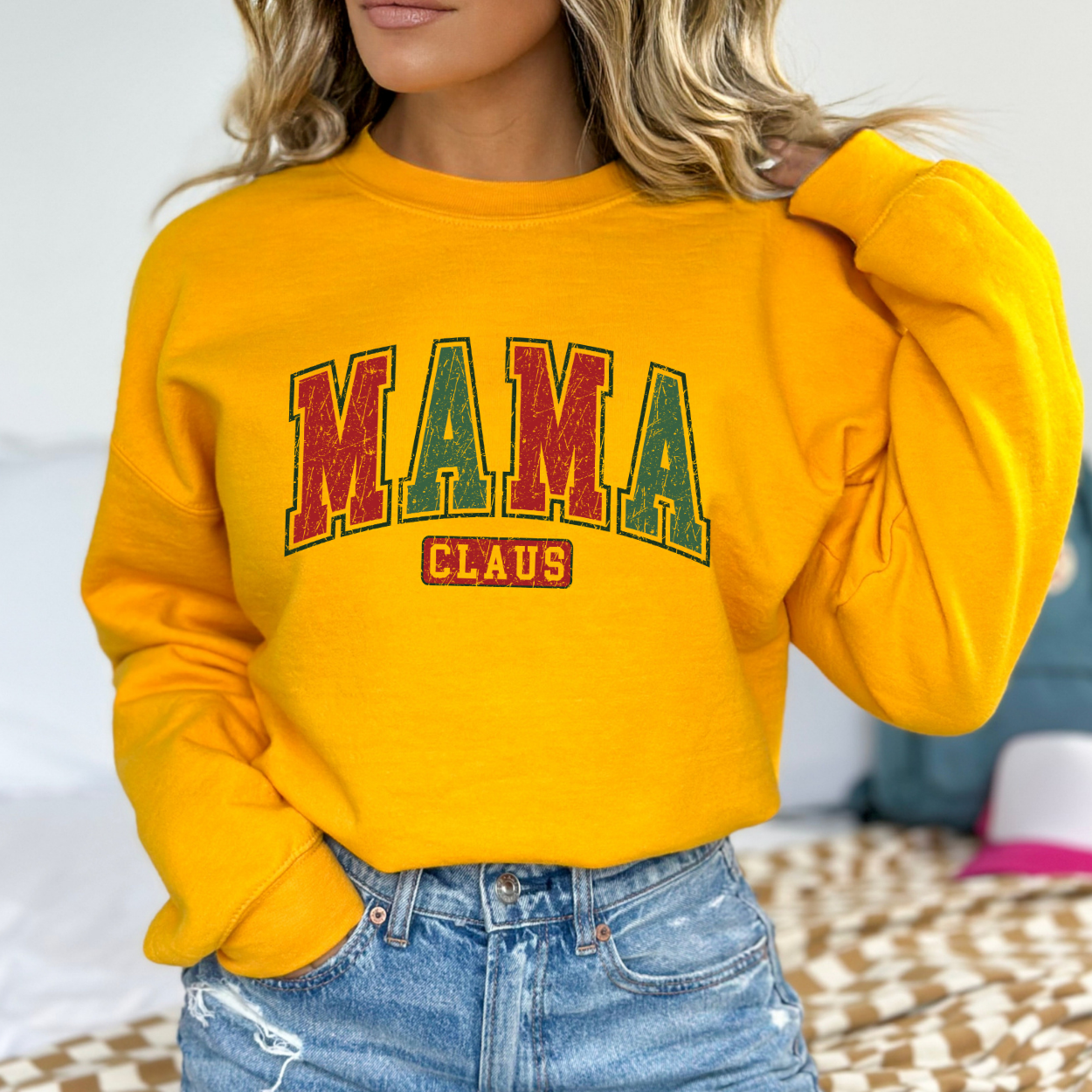 Mama Claus women's Christmas sweatshirt, Holiday crewneck