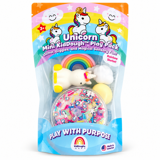 Unicorn Mini Play Pack – Rainbow Sherbet Scented Play Dough Kit for Kids 3+